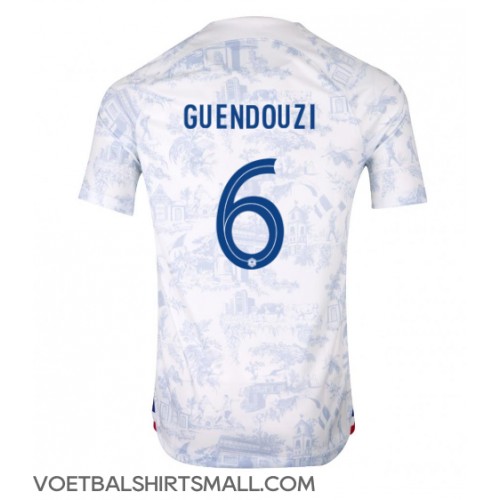Frankrijk Matteo Guendouzi #6 Voetbalkleding Uitshirt WK 2022 Korte Mouwen